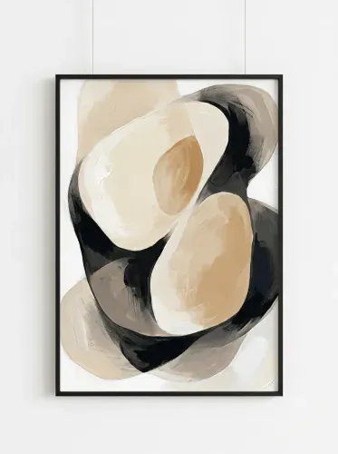 Abstract Acrylic Organic Form Neutral  framed preview