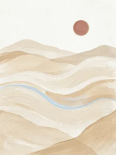 Acrylic Desert Dunes Terracotta Sun