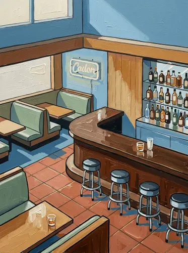 Acrylic Retro Bar Neon Sign Interior