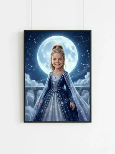 Celestial Moon Princess Tiara Portrait framed preview