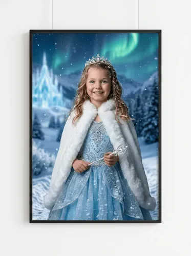 Futuristic Ice Princess Tiara Portrait framed preview
