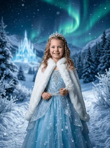Futuristic Ice Princess Tiara Portrait