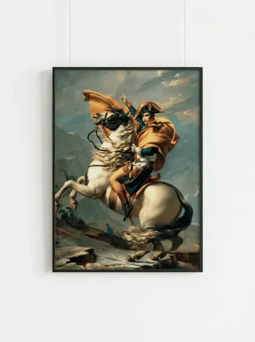 Oil Painting Napoleon Rearing Horse Portrait framed preview