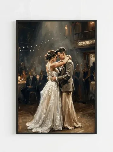 Oil Painting Wedding Dance Ethereal Light framed preview