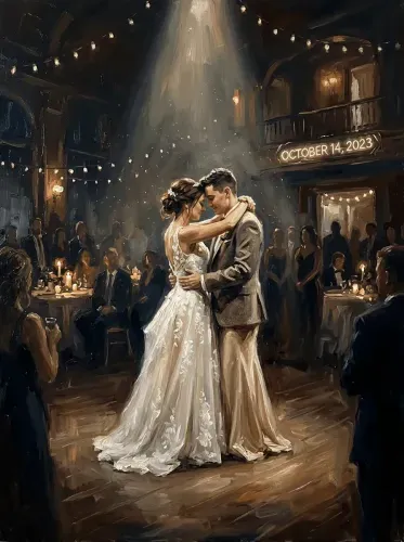 Oil Painting Wedding Dance Ethereal Light