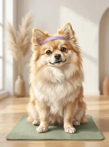 Realistic Chihuahua Purple Headband Portrait