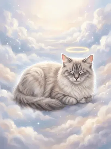 Soft Pastel Heavenly Cat Halo